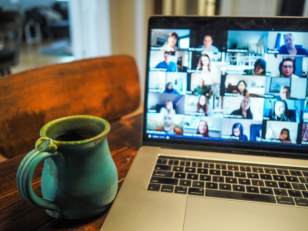 An online SMART Recovery meeting joined from home